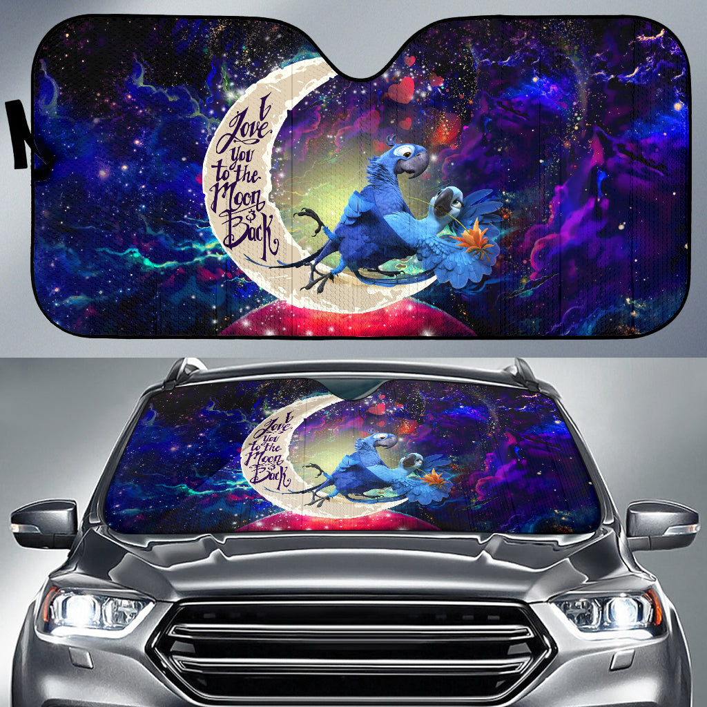 Rio Blu and Jewel Love You To The Moon Galaxy Car Auto Sunshades Nearkii