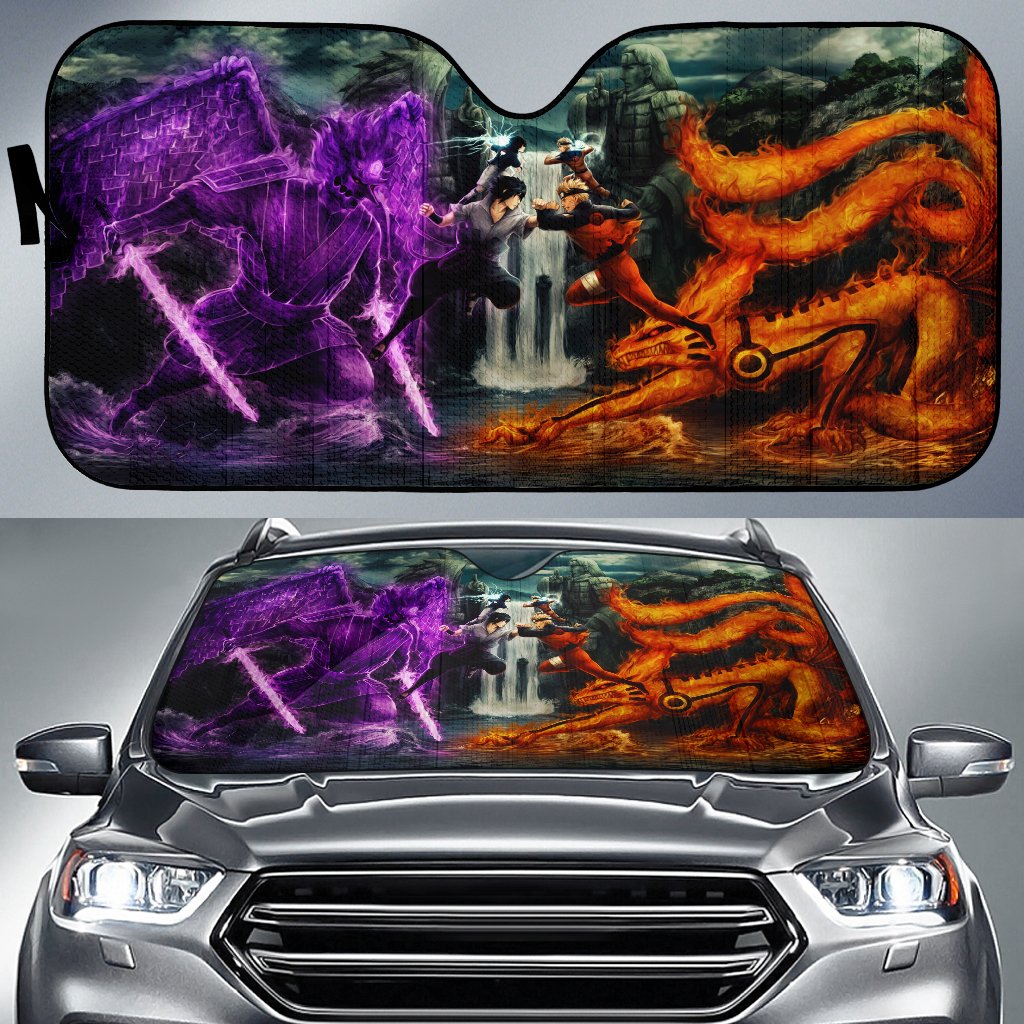 Naruto Vs Sasuke Anime Car Auto Sun Shades Nearkii