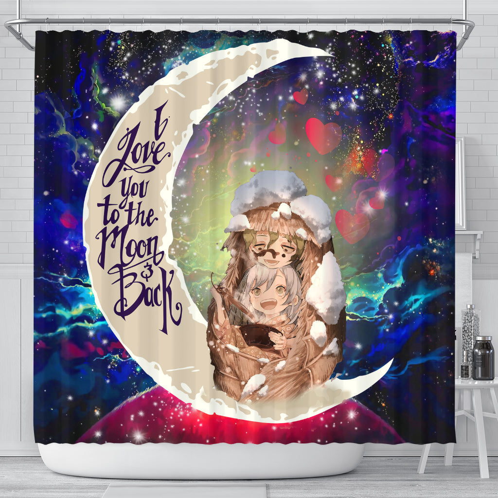 Kimetsu No Yaiba Love You To The Moon Galaxy Shower Curtain Nearkii