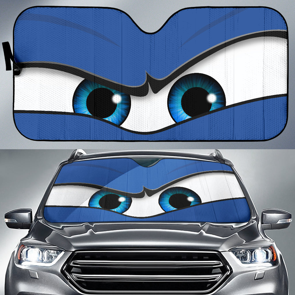 Blue Angry Eyes Car Auto Sun Shades Nearkii