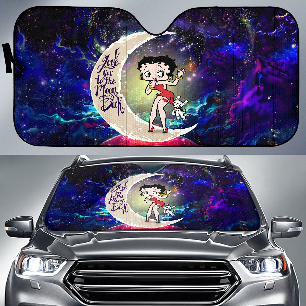 Betty Boop Love You To The Moon Galaxy Car Auto Sunshades Nearkii