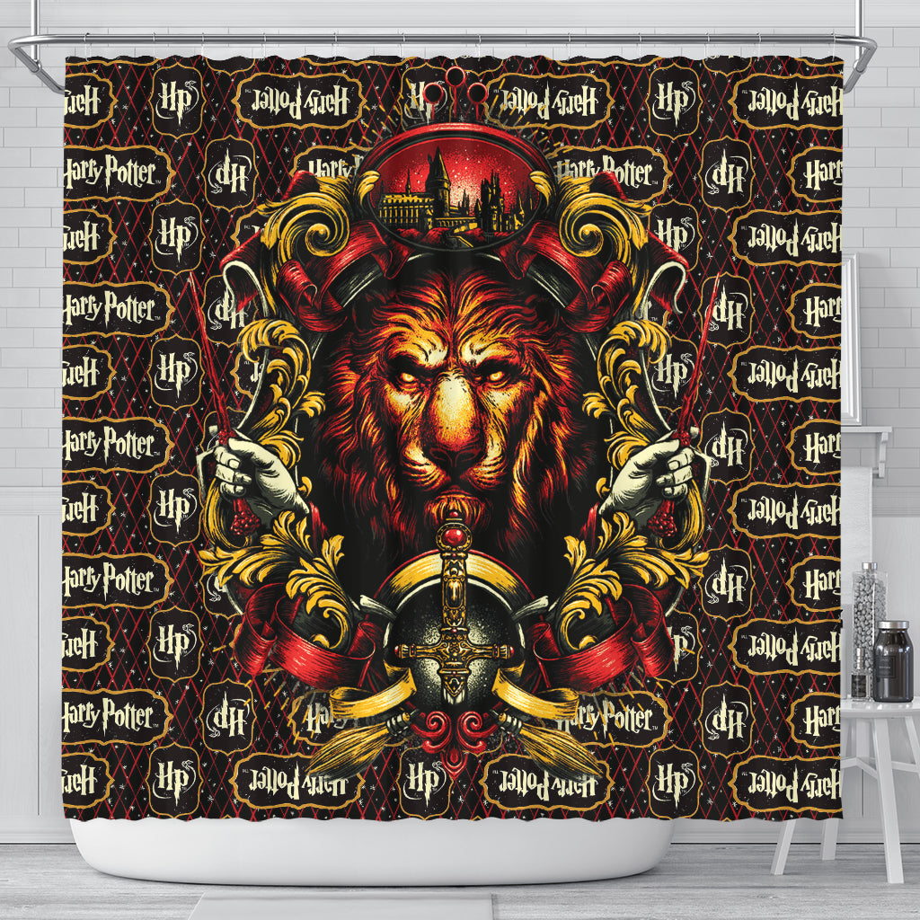 Gryffindor Harry Potter Shower Curtain Nearkii