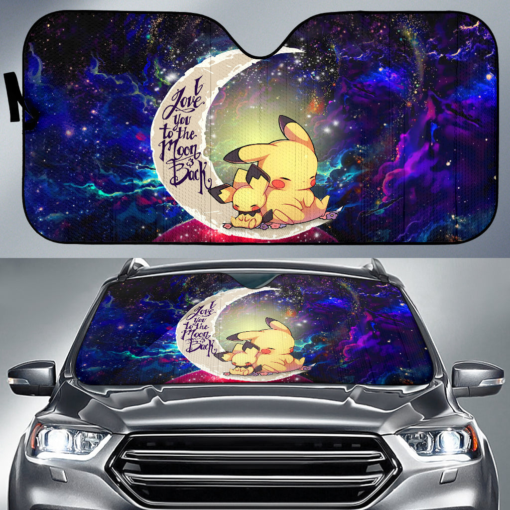 Pikachu Pokemon Sleep Love You To The Moon Galaxy Car Auto Sunshades Nearkii