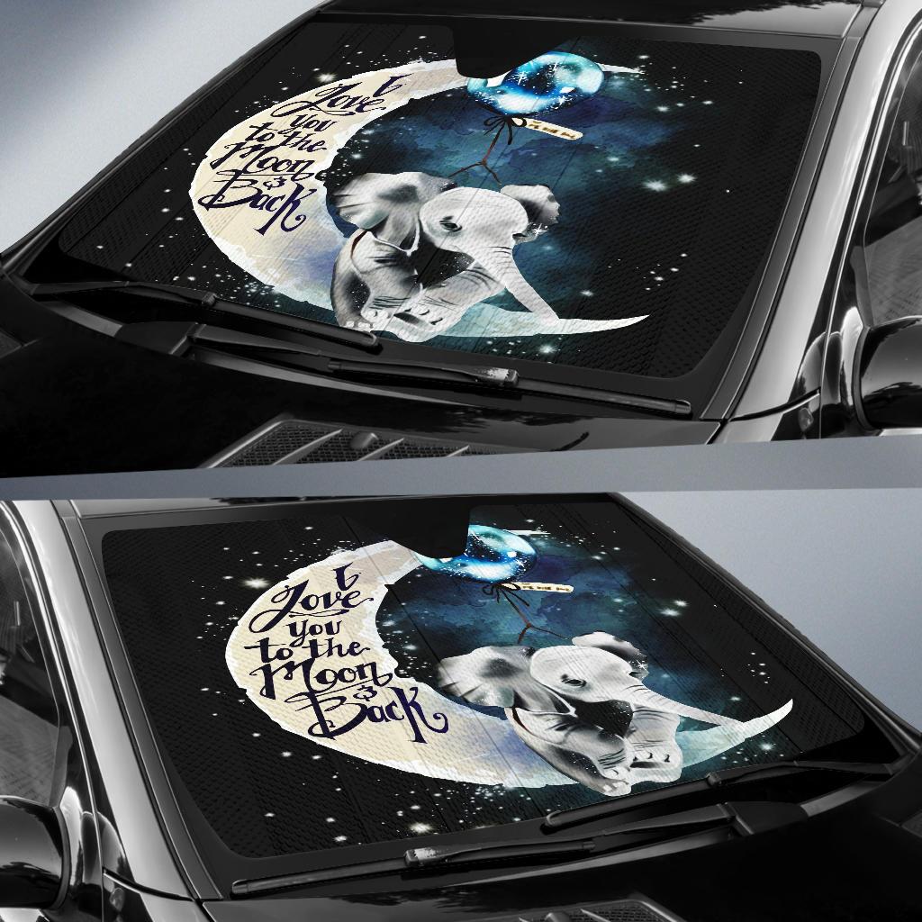 Elephant Moon And Back Car Sun Shades Nearkii