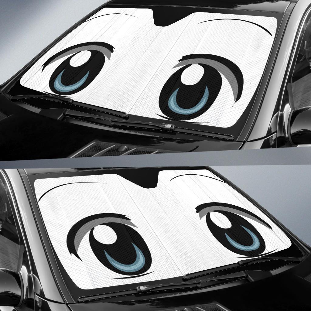 Anime Funny Eyes Car Sun Shades Windshield Accessories Decor Gift Nearkii