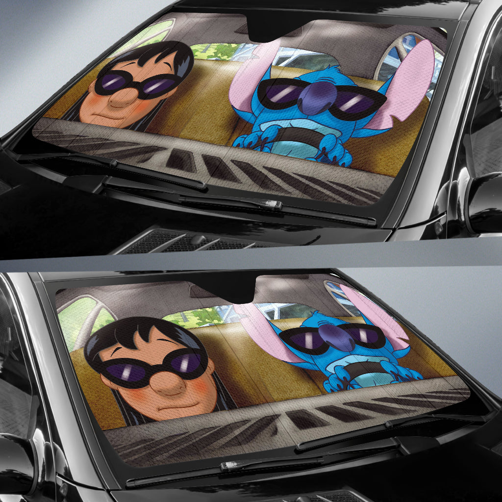 Stitch And Lilo Car Auto Sun Shades Windshield Accessories Decor Gift Nearkii