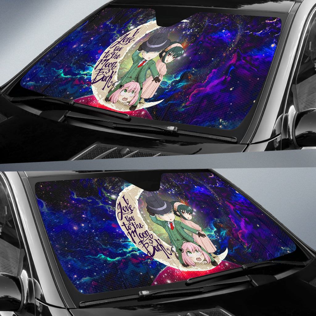 Spy X Family Love You To The Moon Galaxy Car Auto Sunshades Nearkii