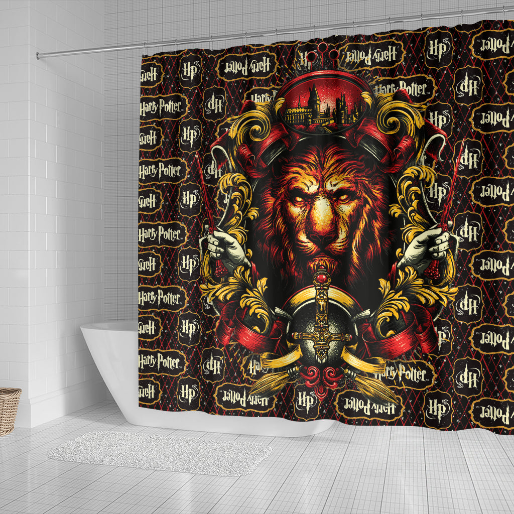 Gryffindor Harry Potter Shower Curtain Nearkii