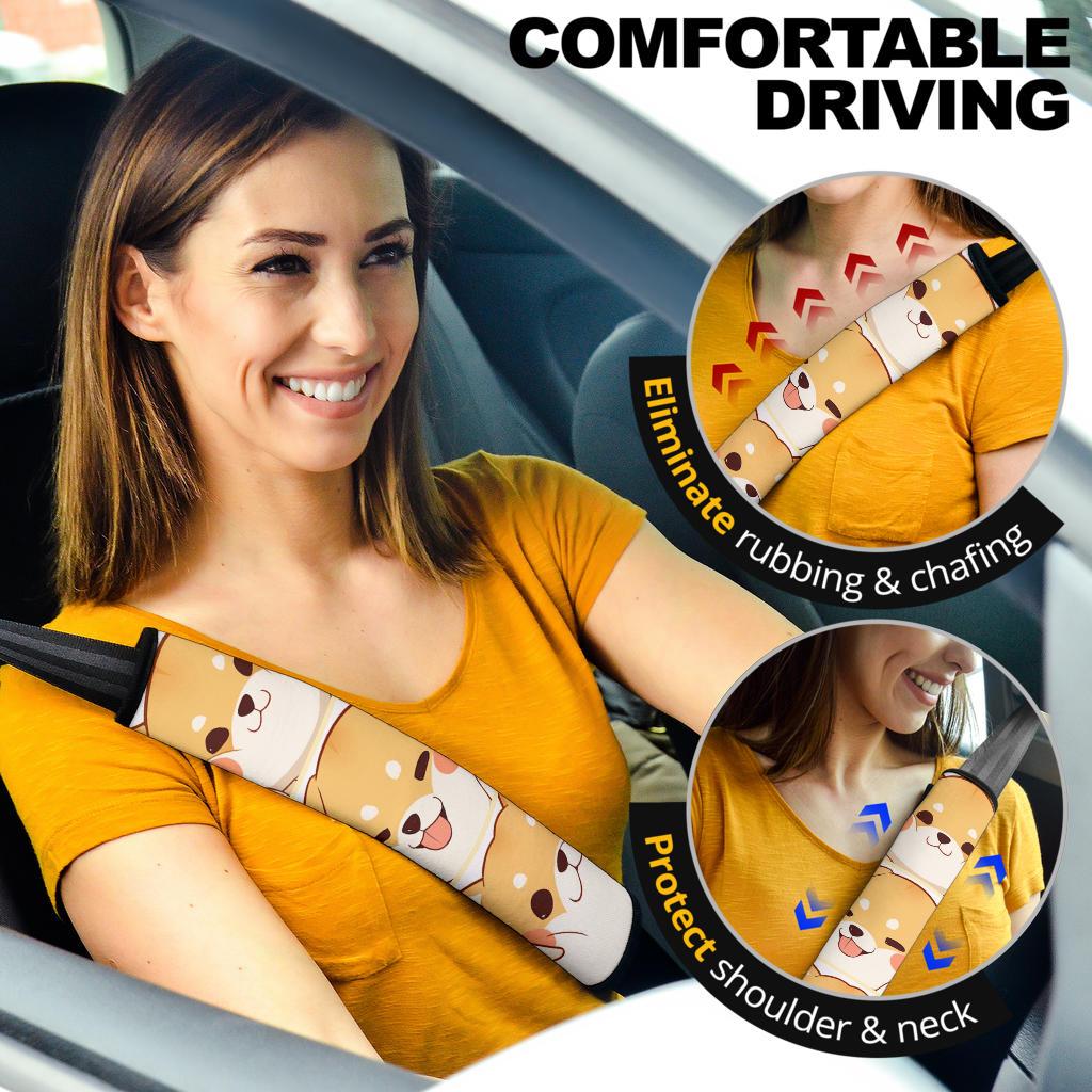 Corgi Anime Premium Custom Car Seat Belt Covers Nearkii