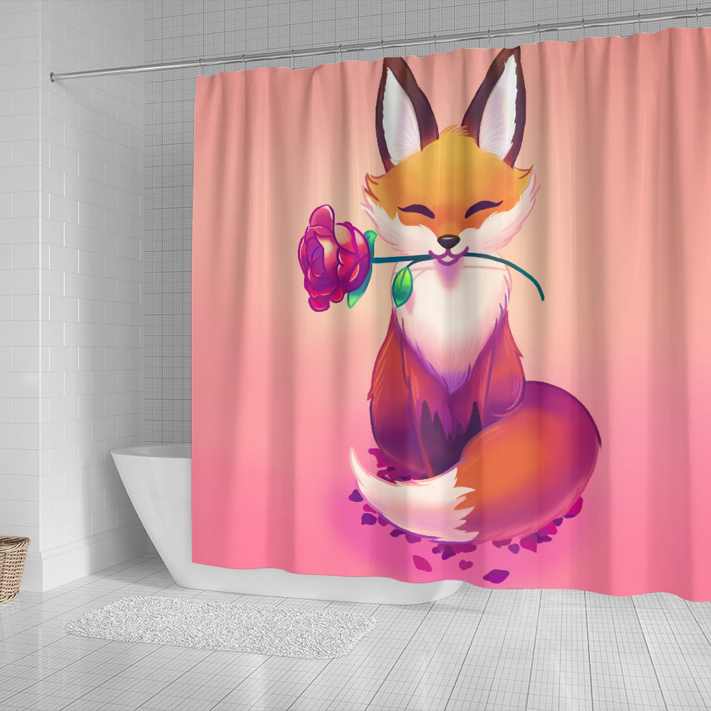 Cute Fox Shower Curtain Nearkii