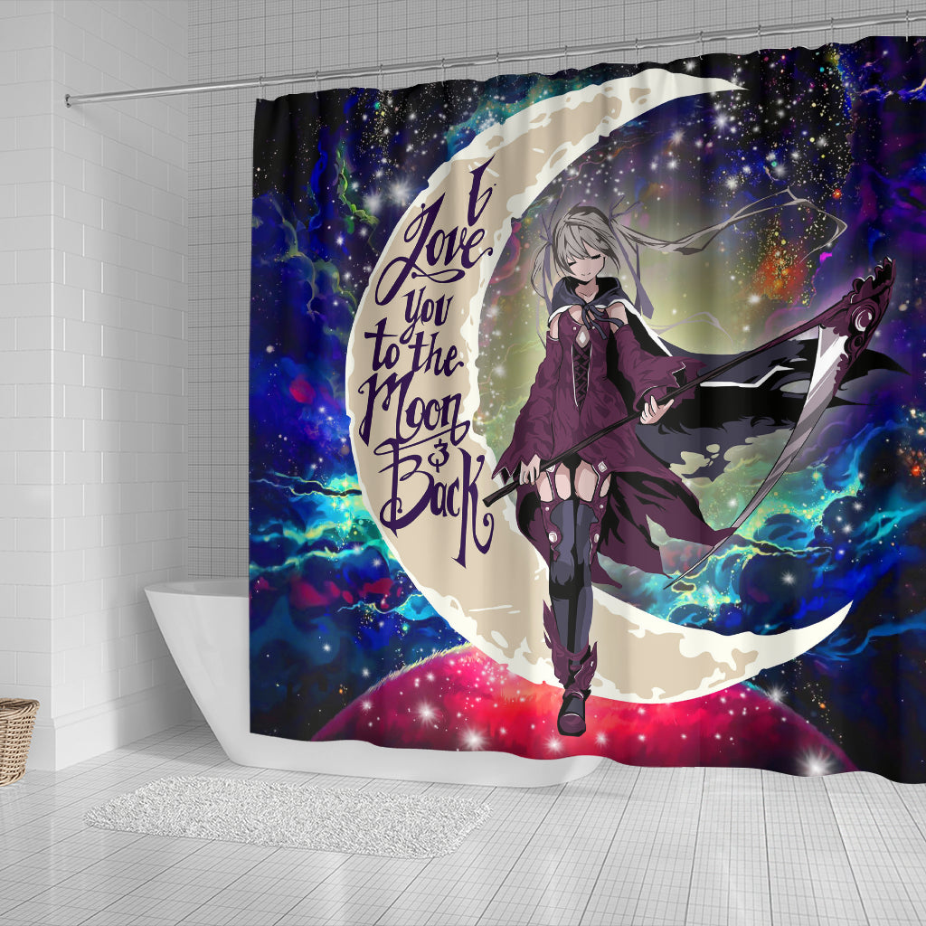 Anime Girl Soul Eater Love You To The Moon Galaxy Shower Curtain Nearkii