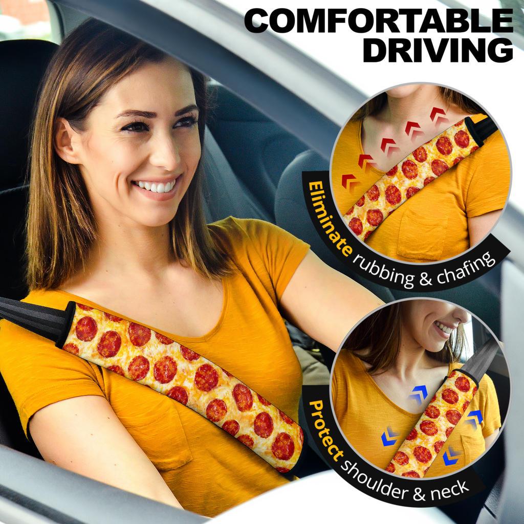 Pizza Premium Custom Car Seat Belt Covers Nearkii