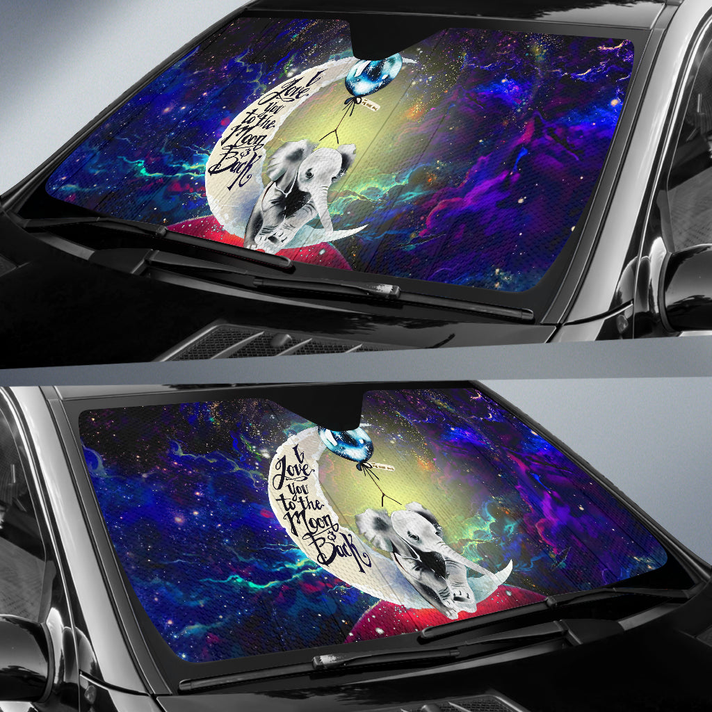 Elephant Love You To The Moon Galaxy Car Auto Sunshades Nearkii