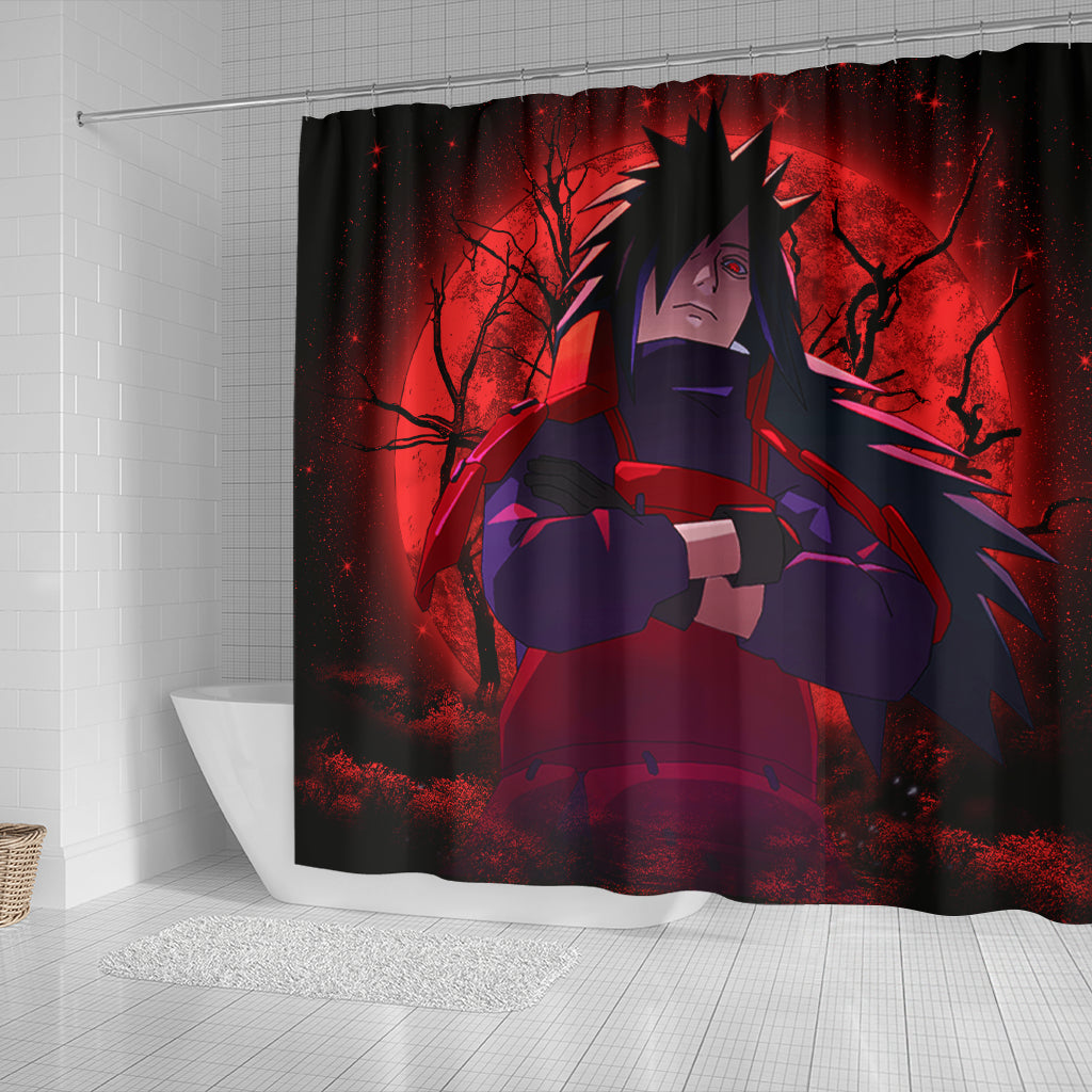 Uchiha Madara Anime Moonlight Shower Curtain Nearkii