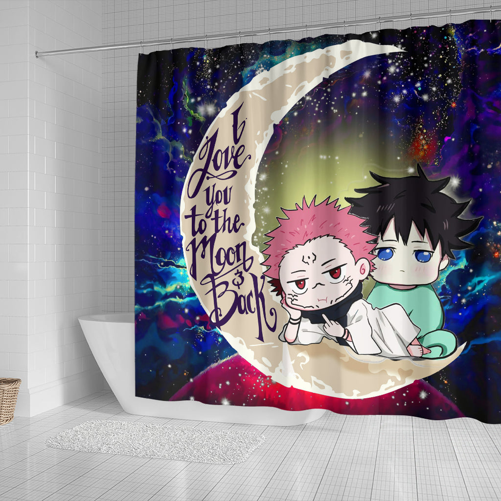 Jujutsu Kaisen Gojo Sukuna Love You To The Moon Galaxy Shower Curtain Nearkii