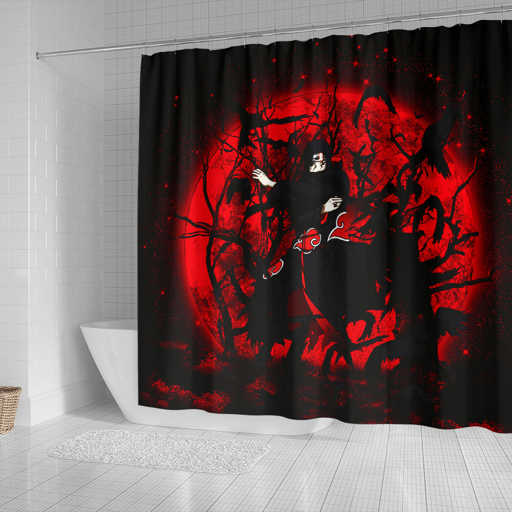 Itachi Moon Reg Anime Shower Curtain Nearkii