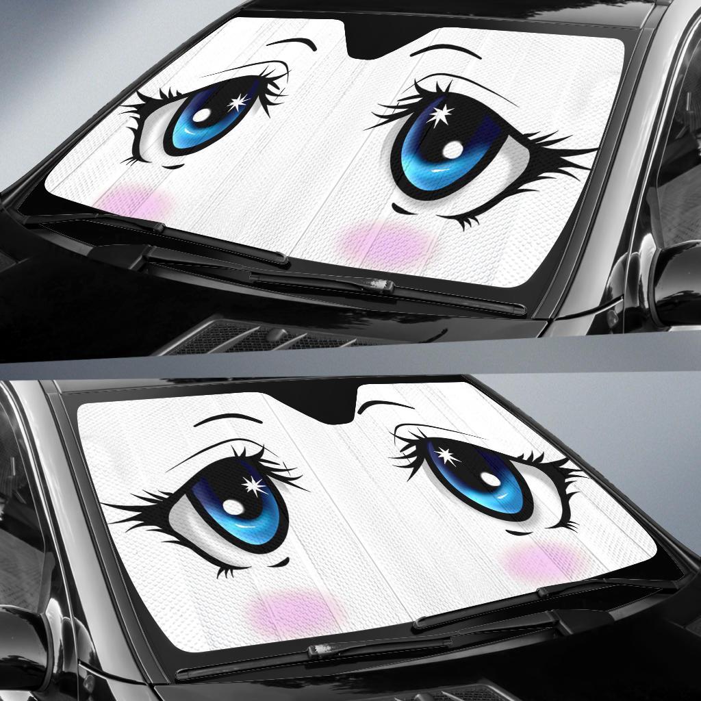 Anime Eyes Car Sun Shades Windshield Accessories Decor Gift Nearkii