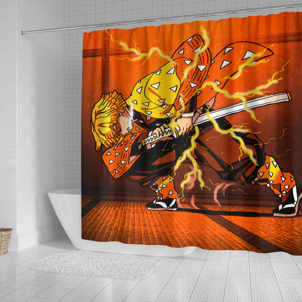 Zenitsu Demon Slayer Shower Curtain Nearkii