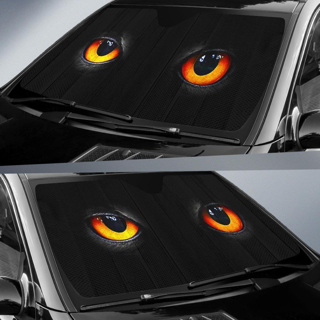 Black Cat Eyes Car Sun Shades Windshield Accessories Decor Gift Nearkii