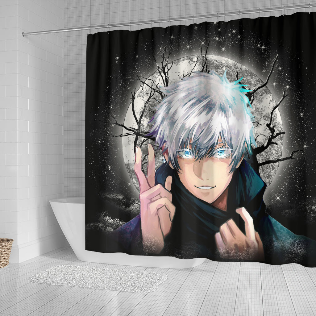 Gojo Anime Moonlight Shower Curtain Nearkii