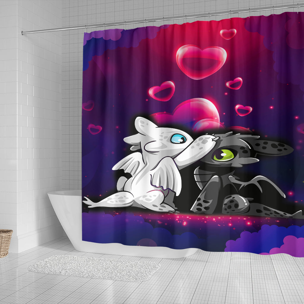 Night Fury Light Fury Love Shower Curtain Nearkii