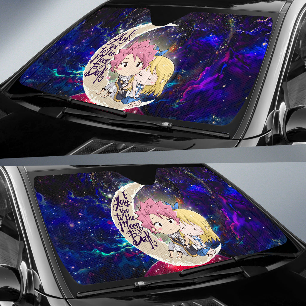 Natsu Fairy Tail Anime Love You To The Moon Galaxy Car Auto Sunshades Nearkii