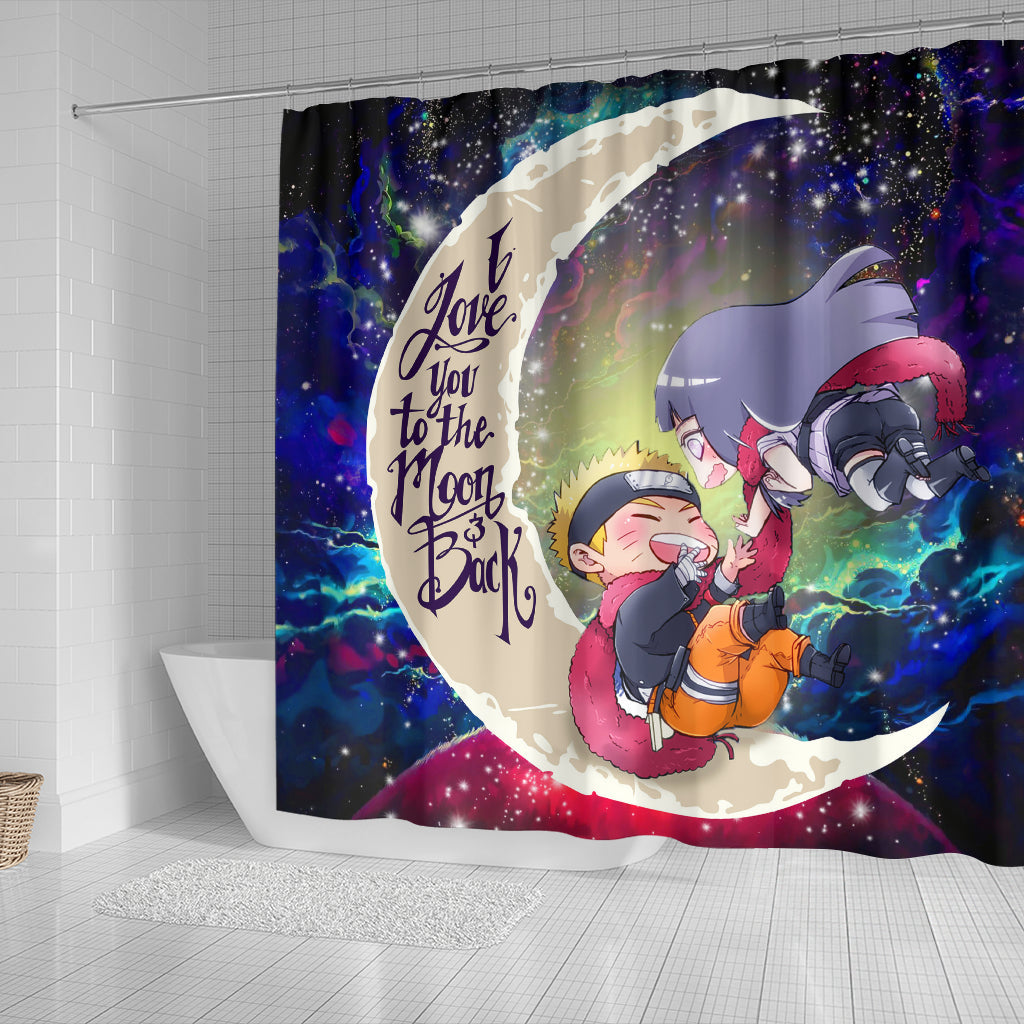 Naruto Couple Love You To The Moon Galaxy Shower Curtain Nearkii