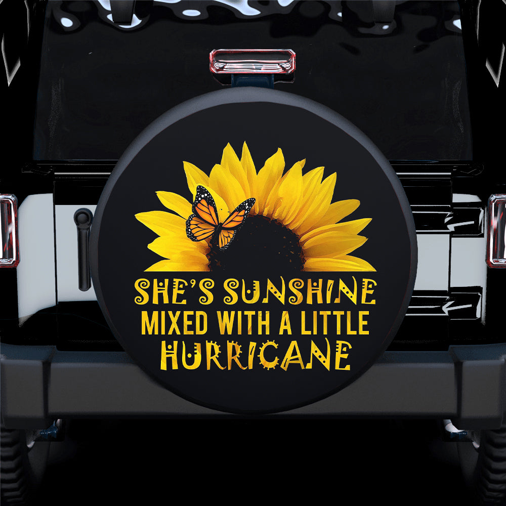 She'S Sunshine Mixed With A Little Hurricane Jeep Car Spare Tire Cover Gift For Campers Nearkii