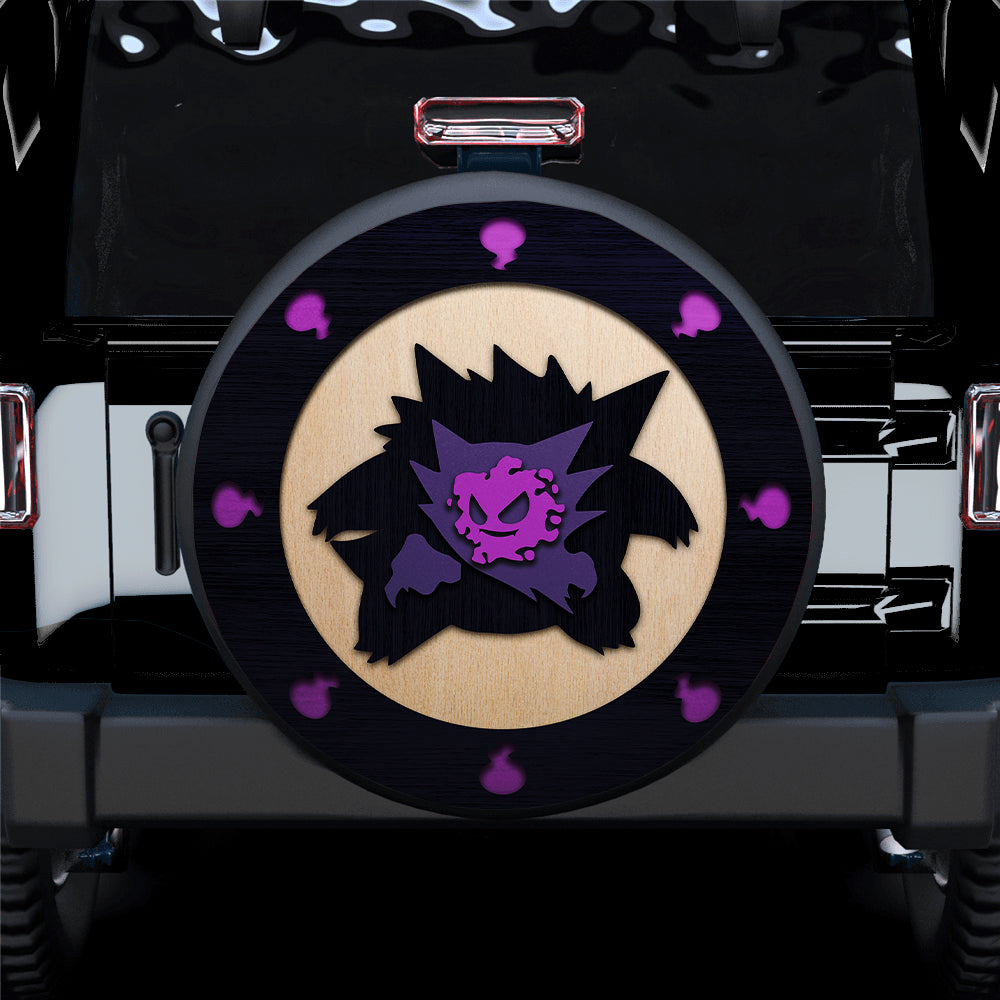 Gengar Evolution Pokemon Ghost Jeep Car Spare Tire Covers Gift For Campers Nearkii