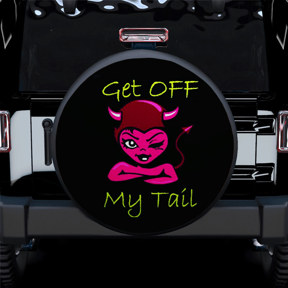 Red Get Off My Tail Jeep Car Spare Tire Cover Gift For Campers Nearkii