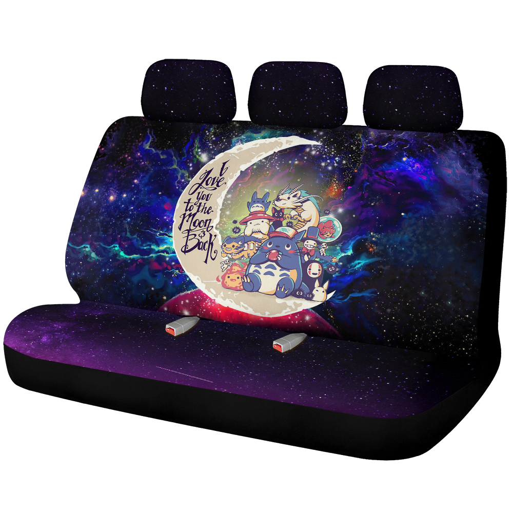 Ghibli Character Love You To The Moon Galaxy Premium Custom Car Back Seat Covers Decor Protectors Nearkii