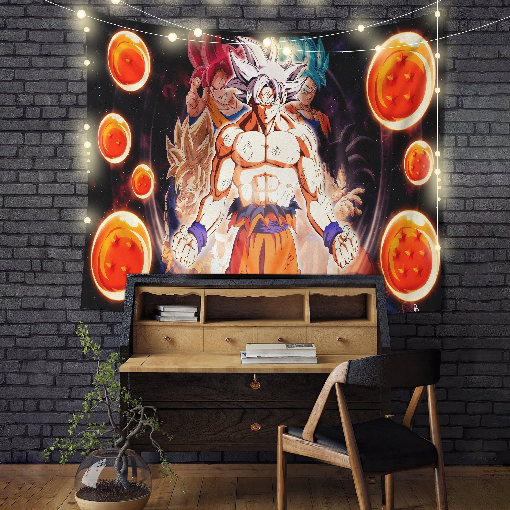 Goku Dragon Ball Anime Tapestry Room Decor Nearkii