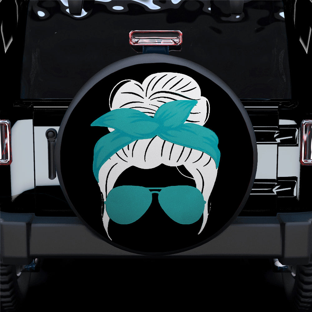 Blue Sea Turban Jeep Girl Car Spare Tire Covers Gift For Campers Nearkii