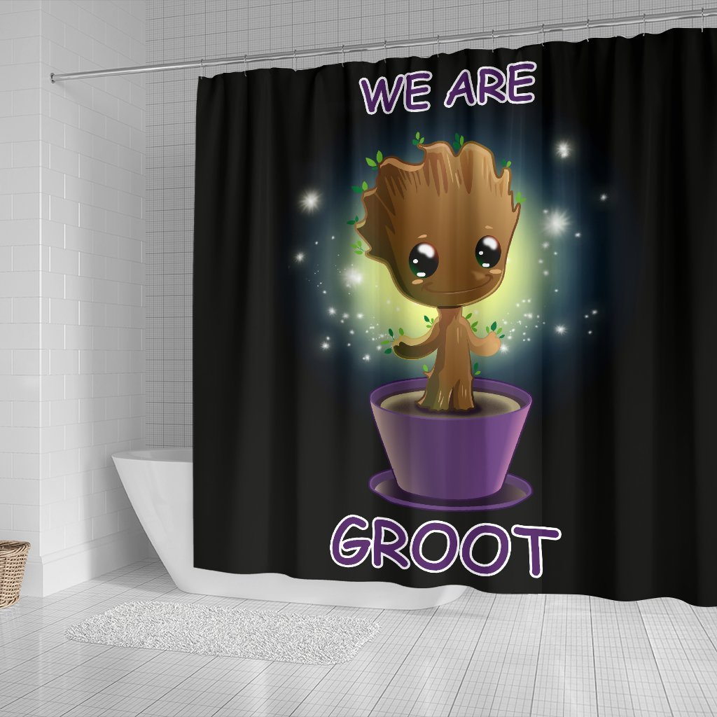 Baby Groot Shower Curtain Nearkii