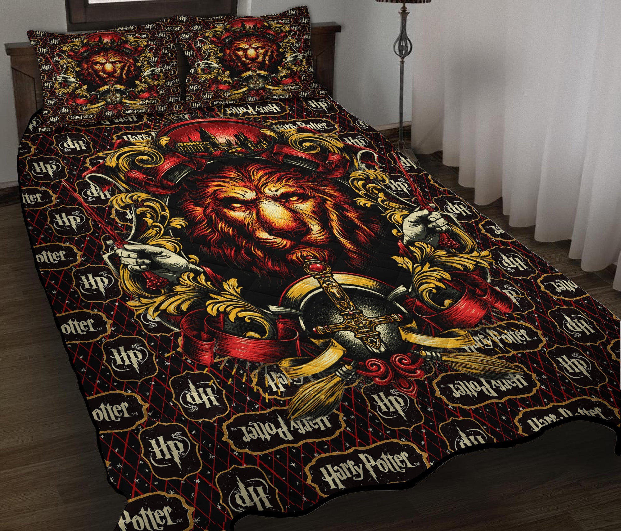 Gryffindor Harry Potter Model Quilt Bed Sets Nearkii