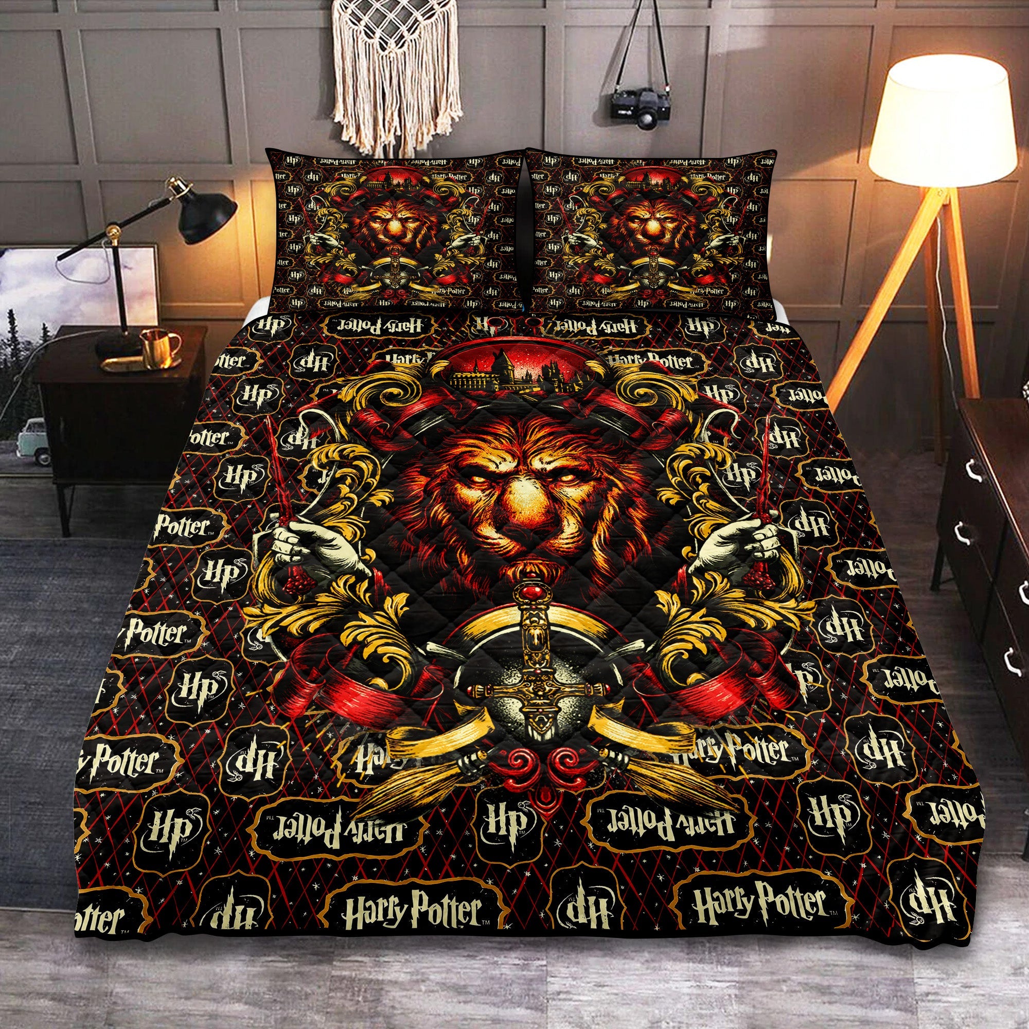 Gryffindor Harry Potter Model Quilt Bed Sets Nearkii