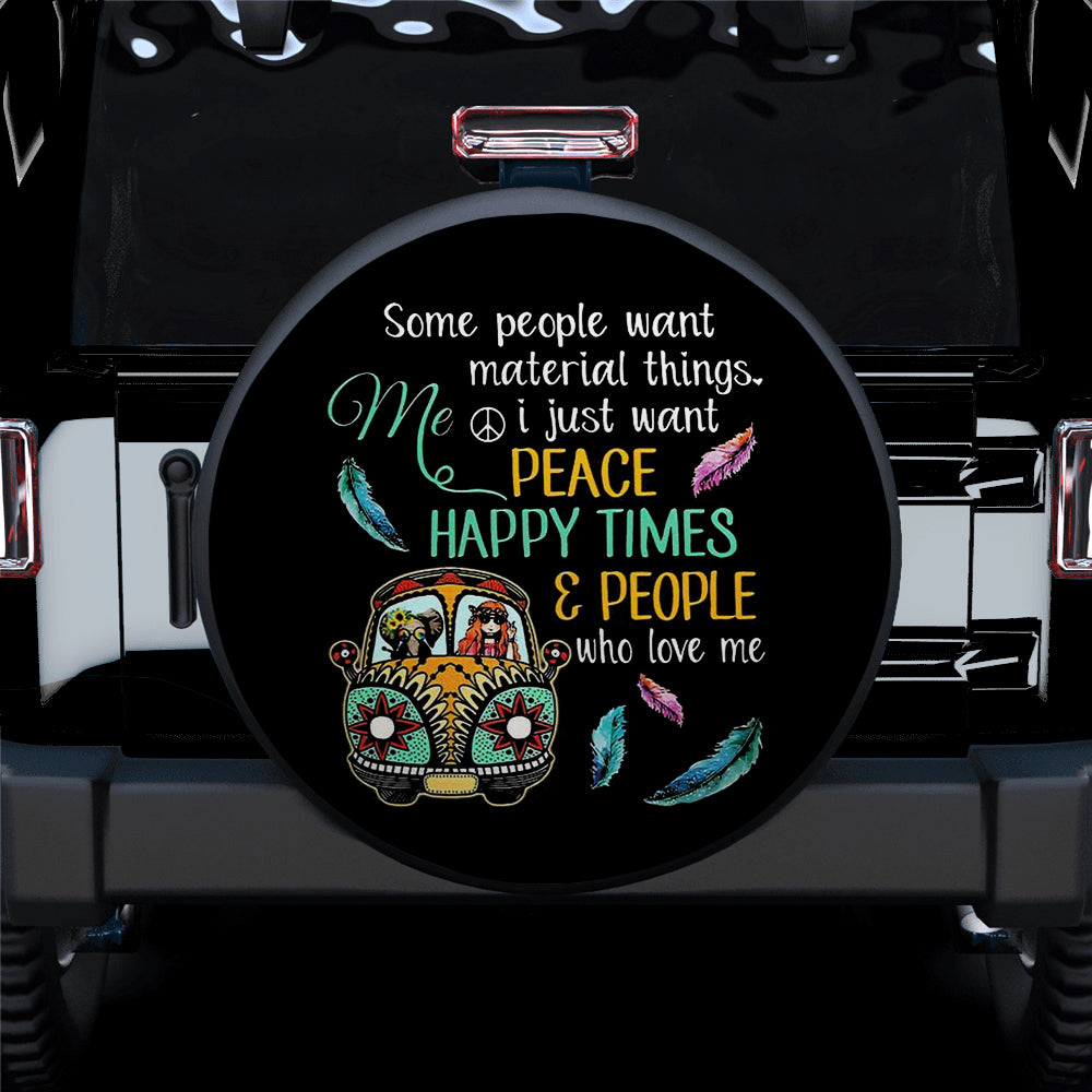 Happy Times And People Hippie Elephant Car Spare Tire Covers Gift For Campers Nearkii