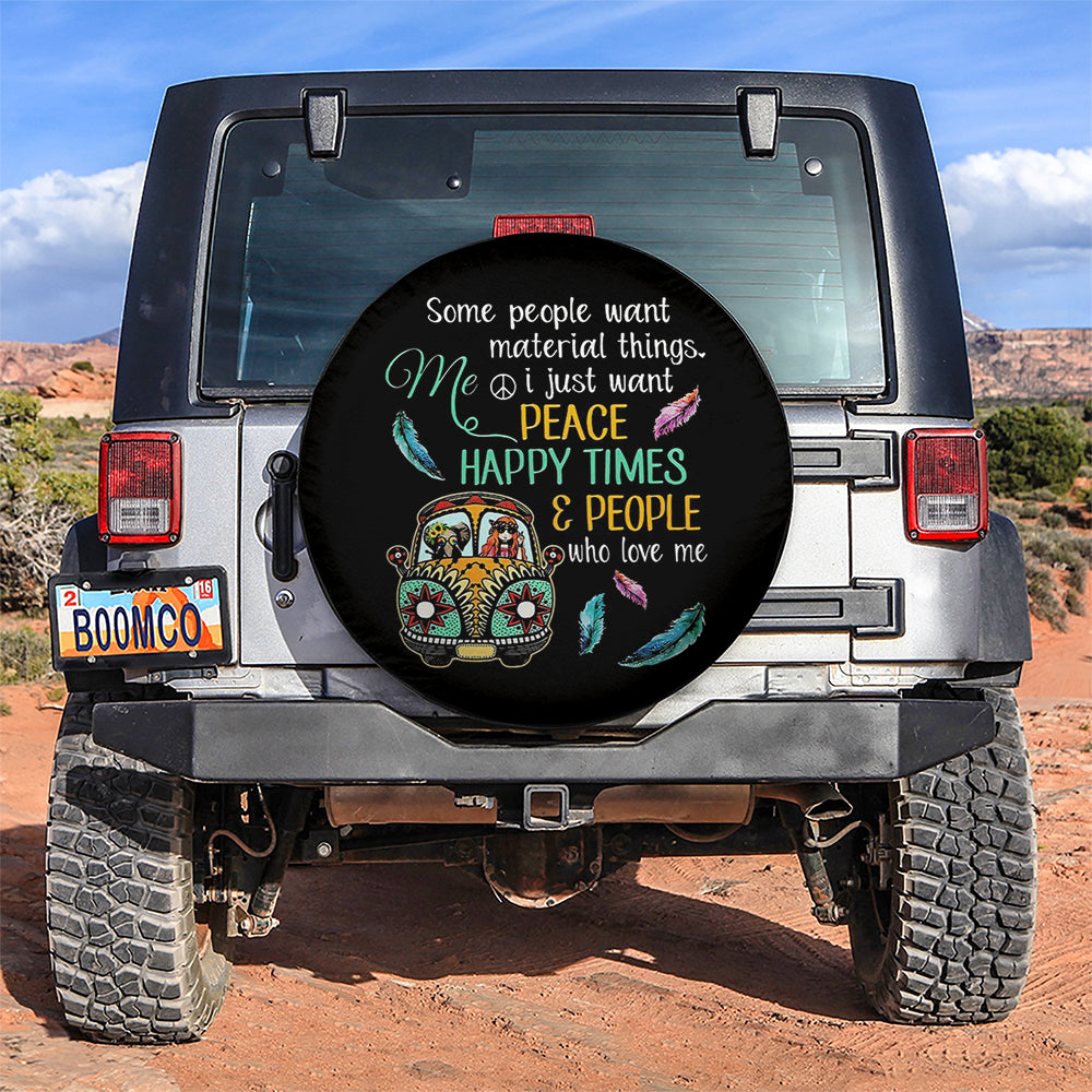 Happy Times And People Hippie Elephant Car Spare Tire Covers Gift For Campers Nearkii