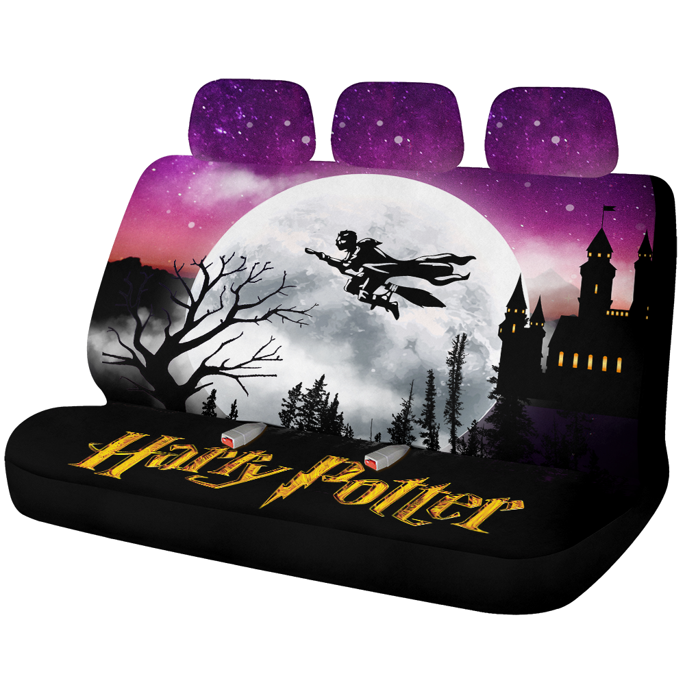 Harry Potter Moon Night Car Back Seat Covers Decor Protectors Nearkii