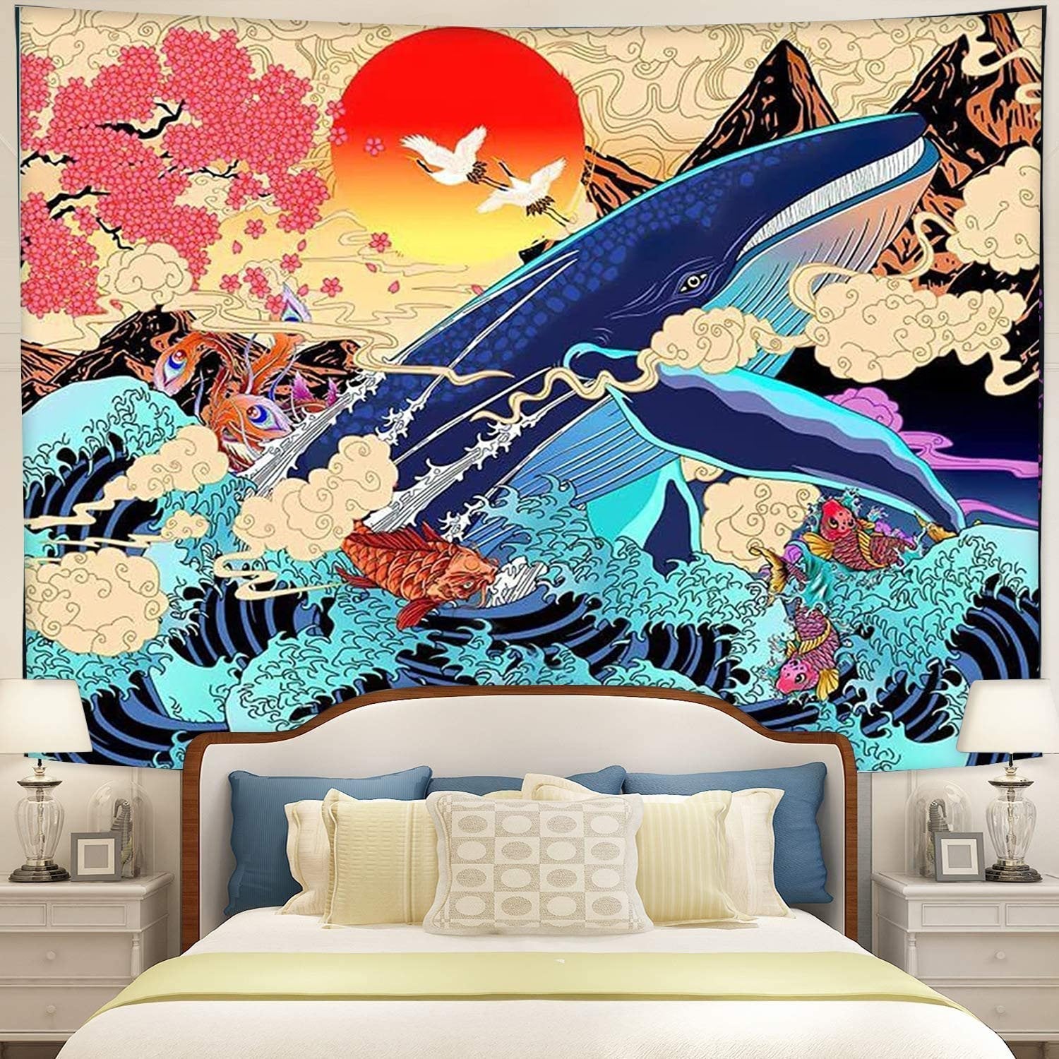 Hokusai Japanese Tapestry Room Decor Nearkii