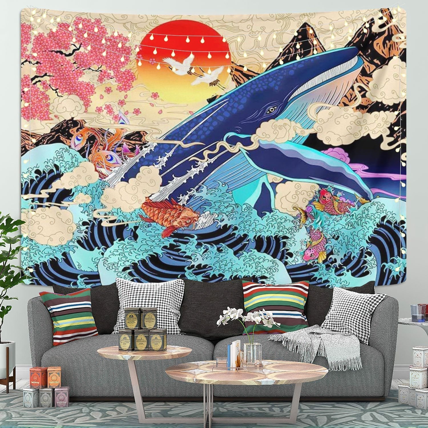 Hokusai Japanese Tapestry Room Decor Nearkii