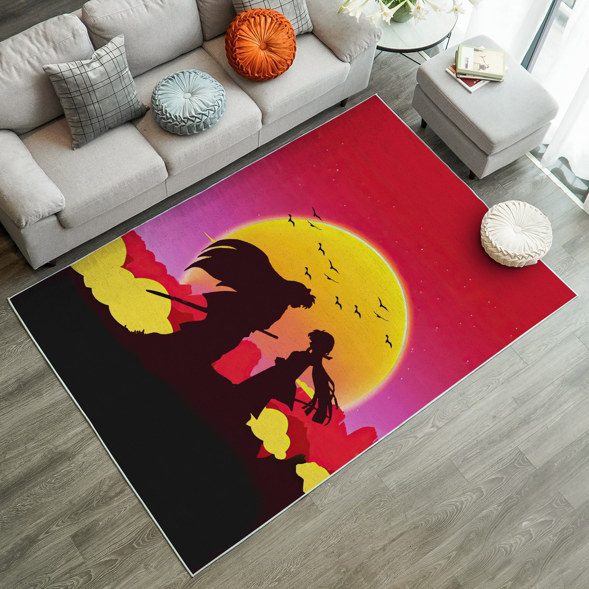 Inuyahsa Sunset Rug Carpet Rug Home Room Decor Nearkii