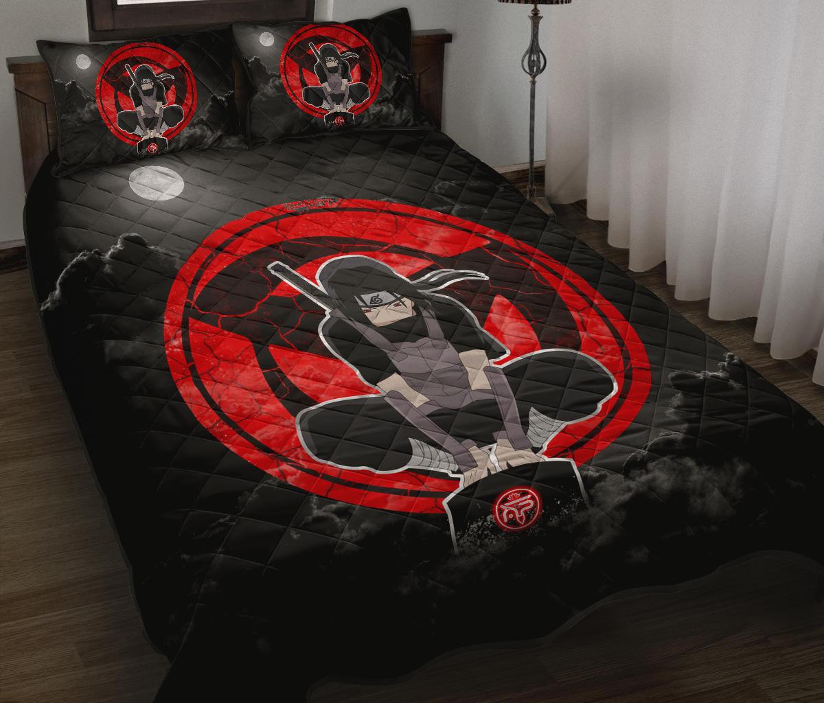 Itachi Anbu Sharingan Accessories Premium Custom Quilt Bed Sets Nearkii