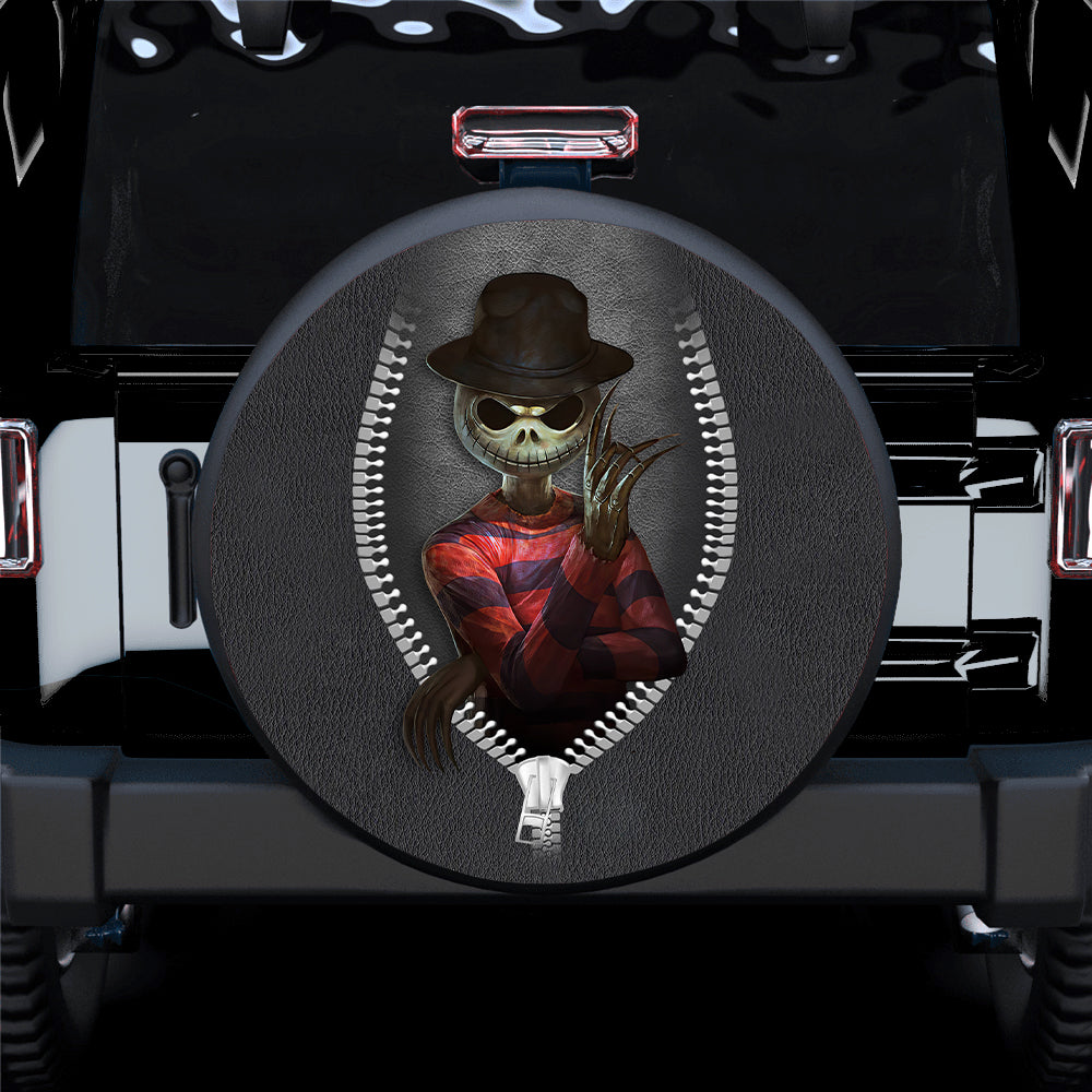 Jack Skellington Freddy Krueger Zipper Car Spare Tire Covers Gift For Campers Nearkii