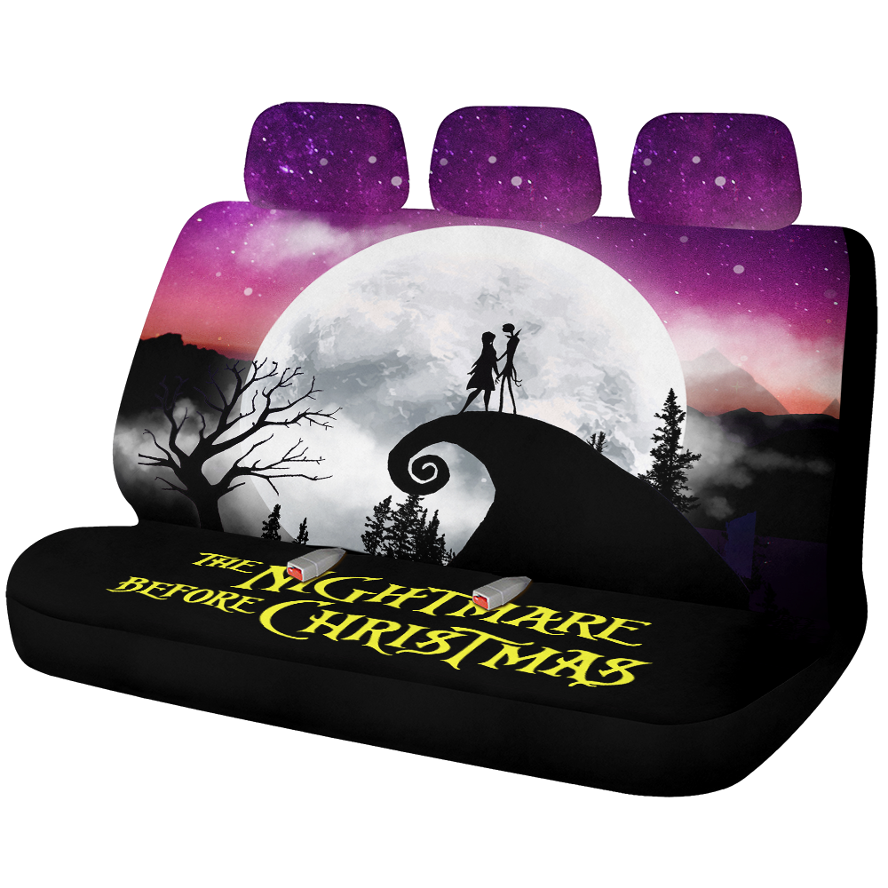 Jack Sally Moon Night Car Back Seat Covers Decor Protectors Nearkii