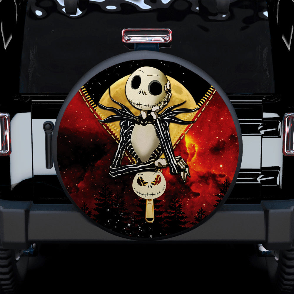 Jack Skellington Galaxy Zipper Car Spare Tire Covers Gift For Campers Nearkii