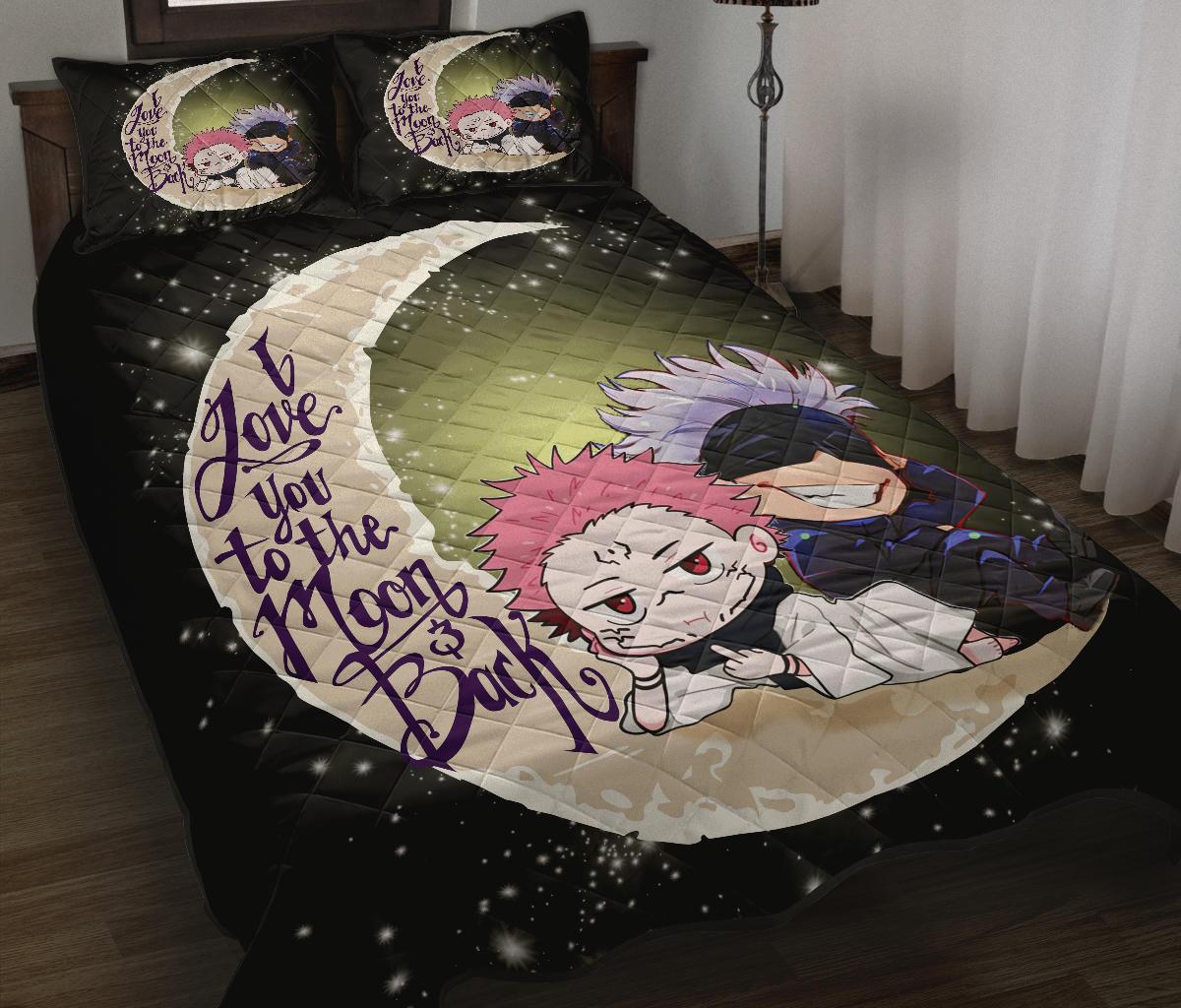 Jujutsu Kaisen Gojo Sukuna Chibi Anime Quilt Bed Sets Nearkii