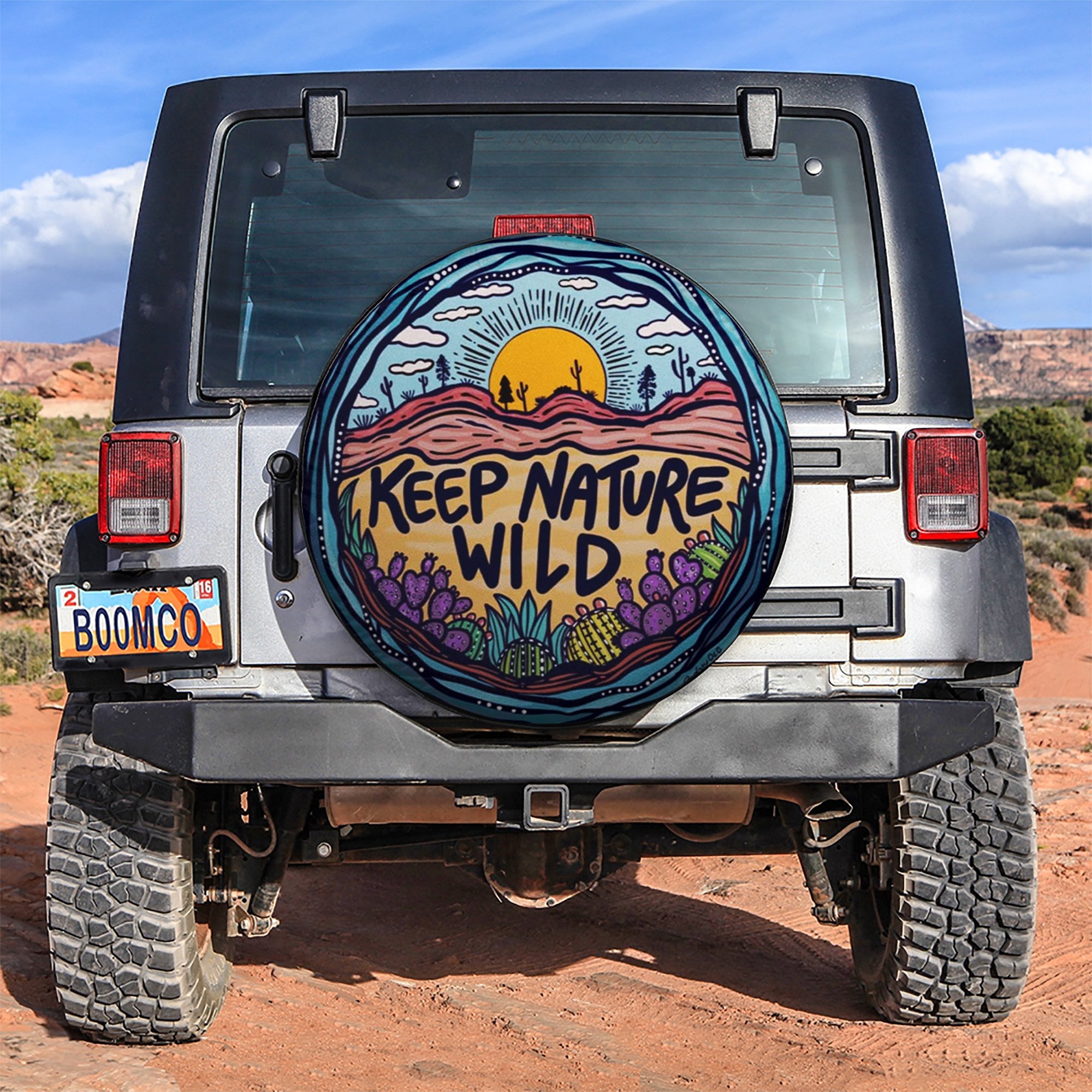 Keep Natural Wild Jeep Car Spare Tire Cover Gift For Campers Nearkii