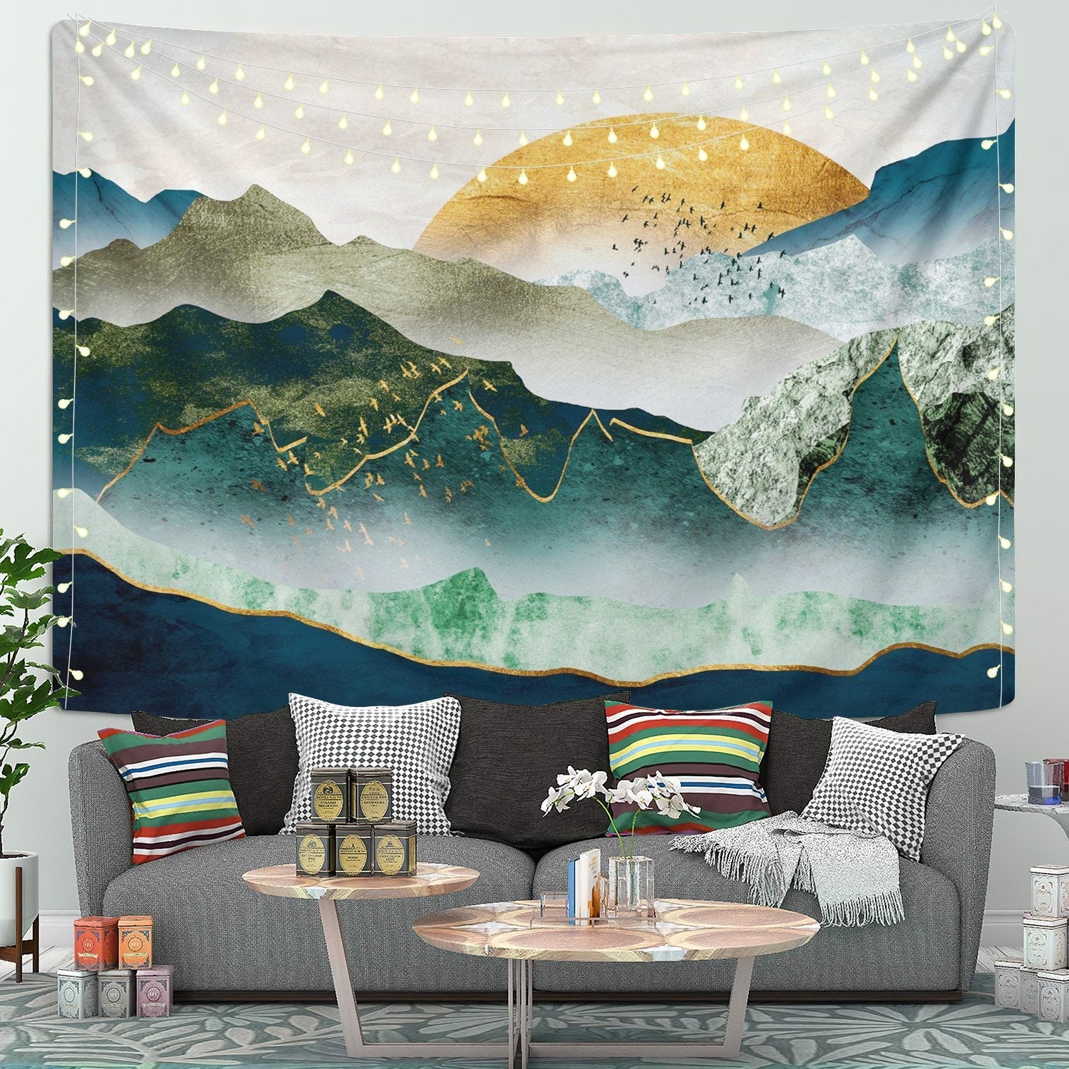 Mountains Landscape Tapestry Room Decor Nearkii