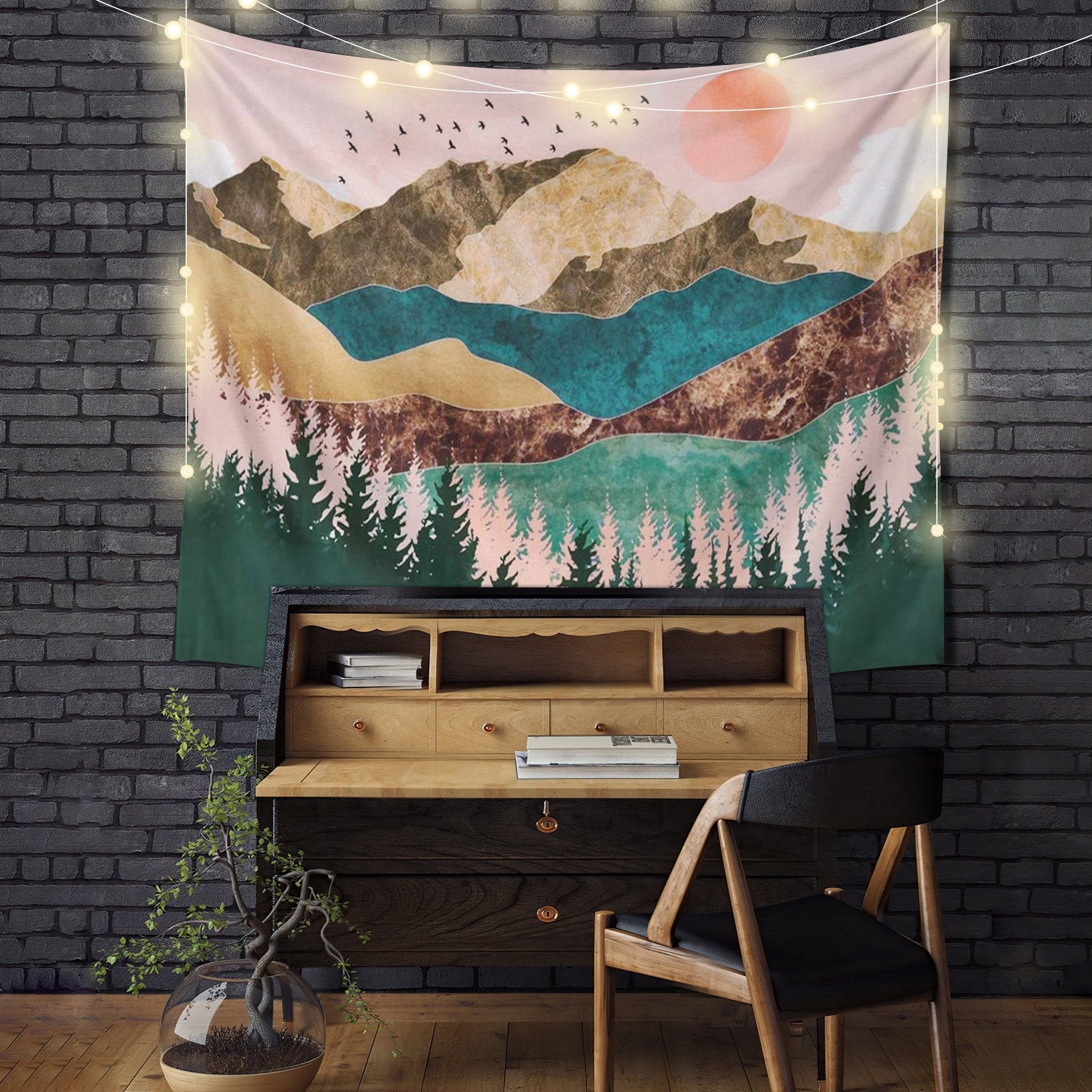 Mountains Landscape Art Tapestry Room Decor Nearkii